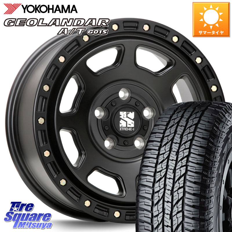YOKOHAMA R1139 GEOLANDAR AT G015 A/T アウトラインホワイトレター ヨコハマ 285/70R17MLJ XJ07 XTREME-J BK JEEP 17インチ エクストリームJ 17X8.0J 38 5穴 127 クライスラー ジープ ラングラー JK系 クライスラー ジープ ラングラー JL系|タイヤスクエアミツヤ