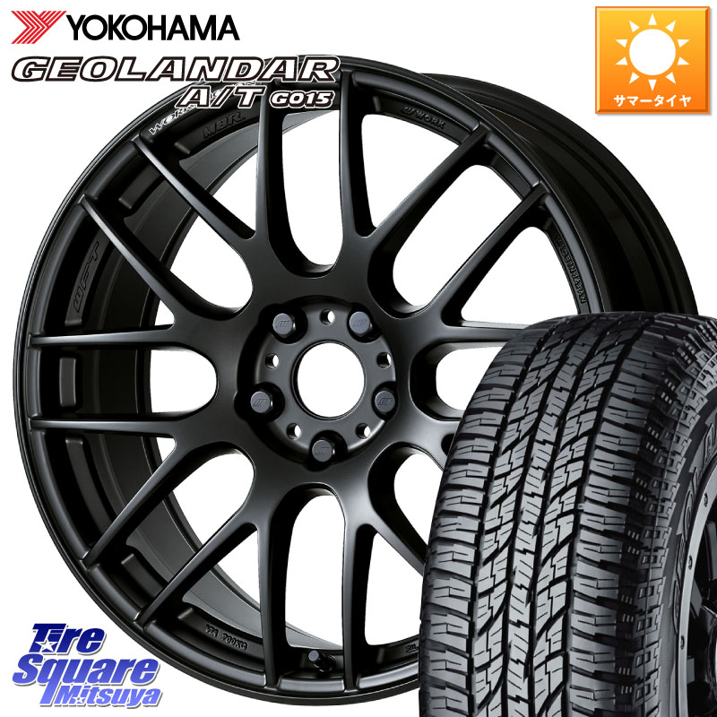 WORK ワーク EMOTION エモーション M8R MBL 18インチ 18 X 8.5J +45 5穴 114.3 YOKOHAMA R6994 GEOLANDAR AT G015 A/T ブラックレター ヨコハマ 225/50R18