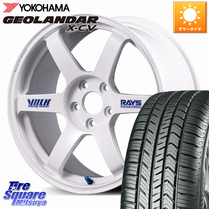 YOKOHAMA R4532 GEOLANDAR X-CV G057 ヨコハマ 255/50R19RAYS 【欠品次回3~4月】 VOLK RACING TE37 SAGA S-plus 30th STICKER Ver ホイール 19インチ 19X8.5J 38 5穴 114.3 アウトランダーPHEV|タイヤスクエアミツヤ