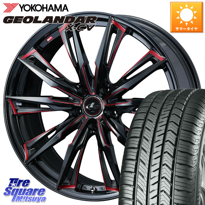 WEDS LEONIS レオニス GX RED ウェッズ ホイール 19インチ 19 X 7.5J +53 5穴 114.3 YOKOHAMA r9760 GEOLANDAR X-CV G057 ヨコハマ 225/45R19 RV系ヴェゼル BN・BL系レガシィ 137,030円