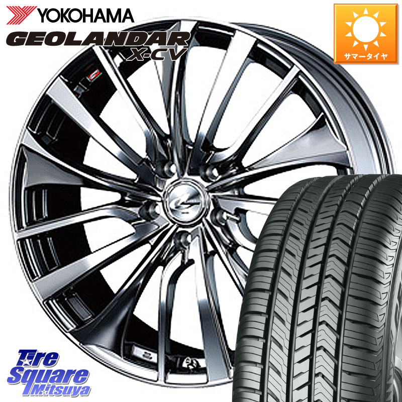 WEDS 36376 レオニス VT ウェッズ Leonis ホイール 19インチ 19 X 8.0J +35 5穴 114.3 YOKOHAMA r9760 GEOLANDAR X-CV G057 ヨコハマ 225/45R19
