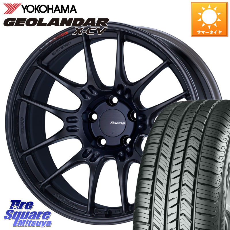 ENKEI エンケイ RACING GTC02 BK ホイール 19インチ 19 X 7.5J +45 5穴 114.3 YOKOHAMA r9760 GEOLANDAR X-CV G057 ヨコハマ 225/45R19 RV系ヴェゼル RC系オデッセイ後期 CX-30 MX-30