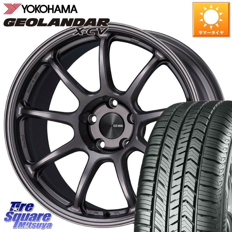 ENKEI PerformanceLine PF09 ホイール 4本 18インチ 18 X 8.5J +38 5穴 114.3 YOKOHAMA R4531 GEOLANDAR X-CV G057 ヨコハマ 255/55R18 アウトランダーPHEV