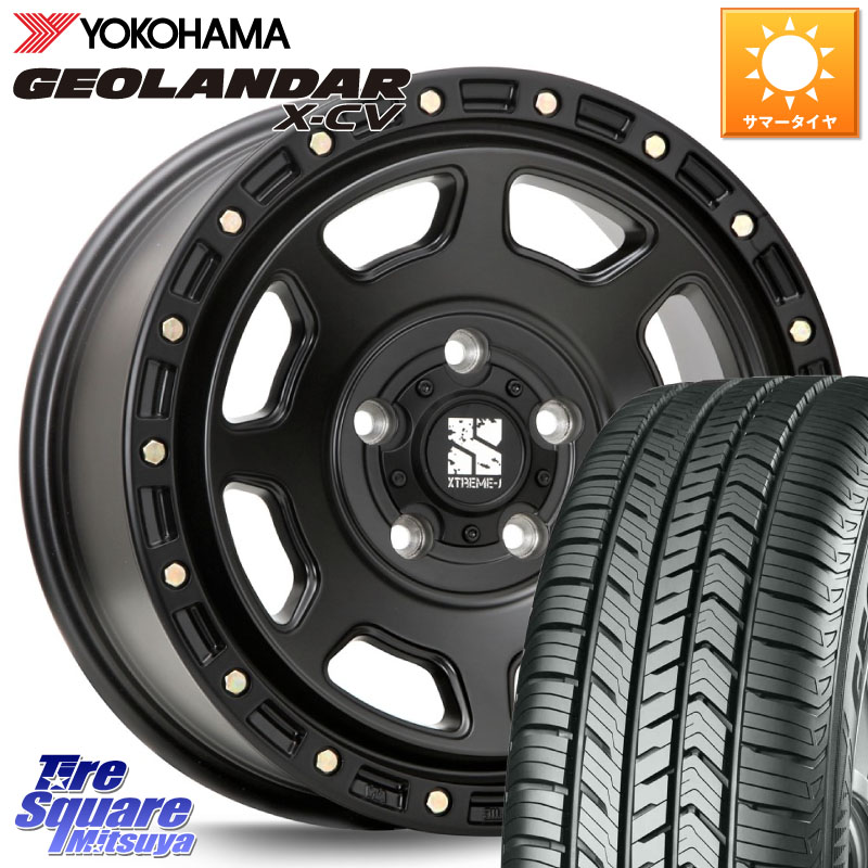 MLJ XJ07 XTREME-J BK ホイール 18インチ 18 X 8.0J +40 5穴 114.3 YOKOHAMA R4531 GEOLANDAR X-CV G057 ヨコハマ 255/55R18 アウトランダーPHEV