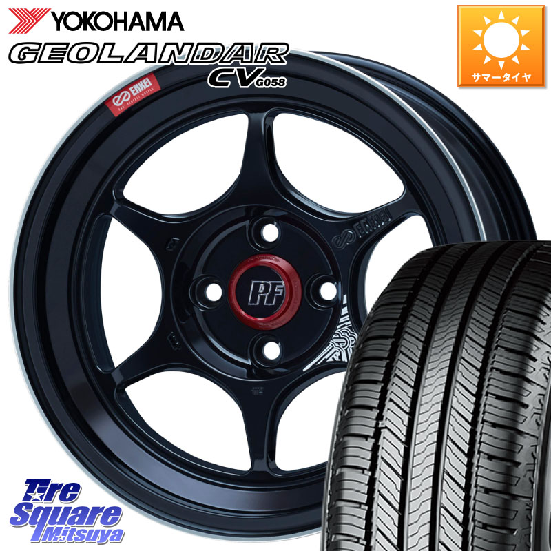 YOKOHAMA R6784 GEOLANDAR CV G058 ヨコハマ 195/65R16ENKEI エンケイ PerformanceLine PF06 BK ホイール 16インチ 16X6.5J 38 4穴 100 REX レックス|タイヤスクエアミツヤ