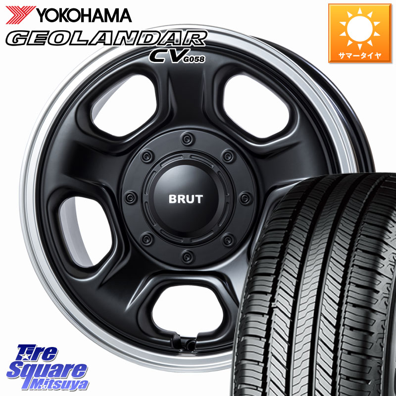 BRUT ブルート BR-33 BR33 ホイール 16インチ 16 X 6.5J +30 5穴 114.3 YOKOHAMA R5710 GEOLANDAR CV G058 ヨコハマ 225/70R16 デリカD:5