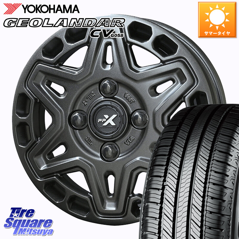 YOKOHAMA R5716 GEOLANDAR CV G058 ヨコハマ 165/60R15KYOHO PPX MK6 ホイール 15インチ 15X4.5J 45 4穴 100 デリカミニ4WD キャスト[アクティバ] ハスラー ピクシスジョイ[Cグレード] ハイゼットアゲトラCustom車用※軽自動車専用ホイール※ ソリオ Kei ラピュタ デリ｜タイヤスクエアミツヤ