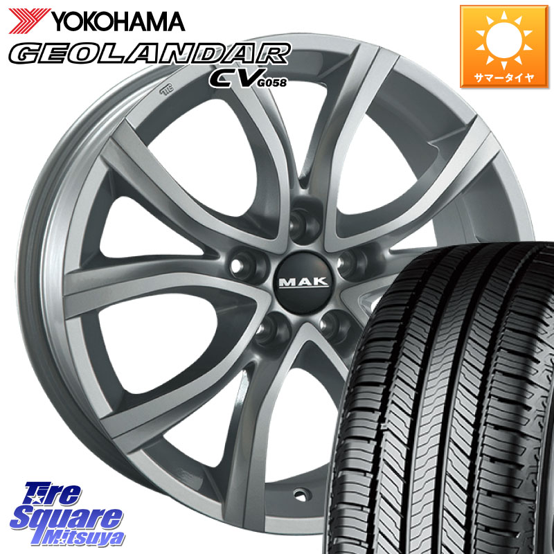 YOKOHAMA R5714 GEOLANDAR CV G058 ヨコハマ 225/55R17阿部商会 MAK ANTIBES ホイール 17インチ 17X7.5J(C6 X6X) 35 5穴 108 シトロエン C6 シトロエン X6系｜タイヤスクエアミツヤ