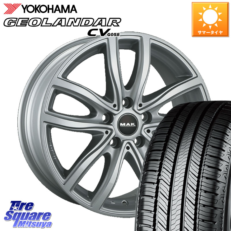 YOKOHAMA R5714 GEOLANDAR CV G058 ヨコハマ 225/55R17阿部商会 MAK FAHR ホイール 17インチ 17X7.5J(BMW G26) 30 5穴 112 BMW 4シリーズ G26|タイヤスクエアミツヤ