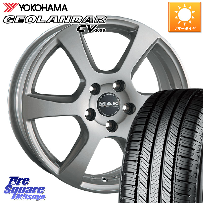 阿部商会 MAK VINCI(ヴィンチ) ホイール 17インチ 17 X 7.5J(MB X247) +52.5 5穴 112 YOKOHAMA R5715 GEOLANDAR CV G058 ヨコハマ 215/65R17 メルセデスベンツ GLB(X247)
