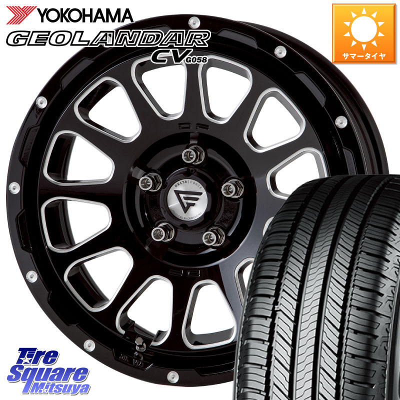 DELTA FORCE デルタフォース オーバル 7J ホイール 17インチ 17 X 7.0J +32 5穴 114.3 YOKOHAMA R5719 GEOLANDAR CV G058 ヨコハマ 215/55R17