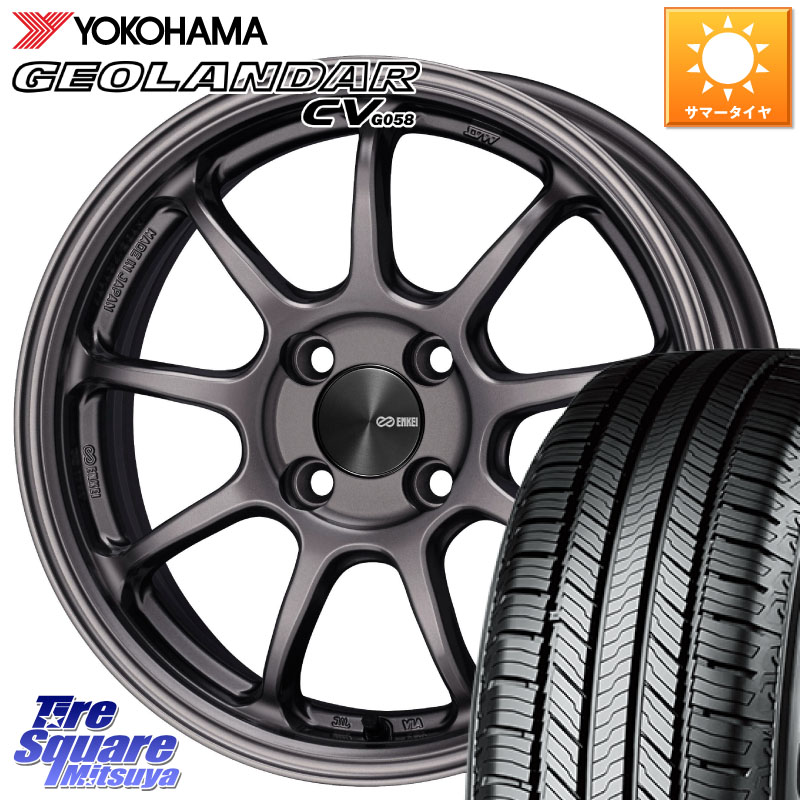 ENKEI PerformanceLine PF09 ホイール 4本 15インチ 15 X 6.0J +42 4穴 100 YOKOHAMA R5716 GEOLANDAR CV G058 ヨコハマ 165/60R15 ミラージュ