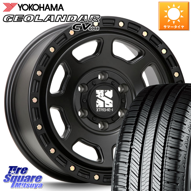YOKOHAMA R8088 GEOLANDAR CV G058 ヨコハマ 265/60R18MLJ XJ07 XTREME-J BK ホイール 18インチ 18X8.0J 50 6穴 139.7 トライトンGLS(ナローボディ)｜タイヤスクエアミツヤ