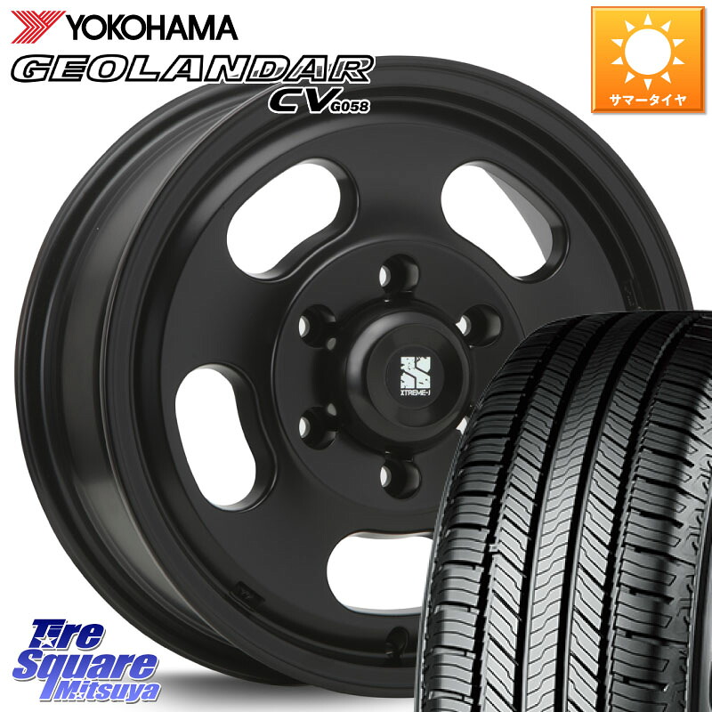 YOKOHAMA R5711 GEOLANDAR CV G058 ヨコハマ 215/65R16MLJ XTREME-J D SLOT D-SLOT Dスロット サテンブラック ホイール 16インチ 16X6.5J 25 6穴 139.7|タイヤスクエアミツヤ