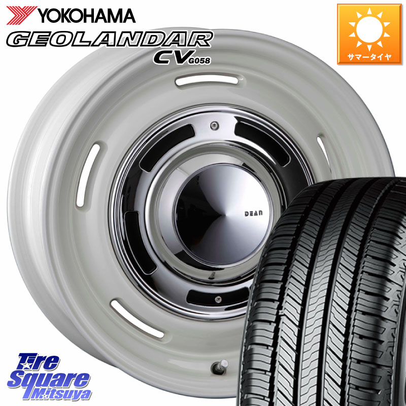 CRIMSON ディーン クロスカントリー ホワイト 16インチ 16 X 5.5J +20 5穴 139.7 YOKOHAMA R5718 GEOLANDAR CV G058 ヨコハマ 175/80R16 ジムニー
