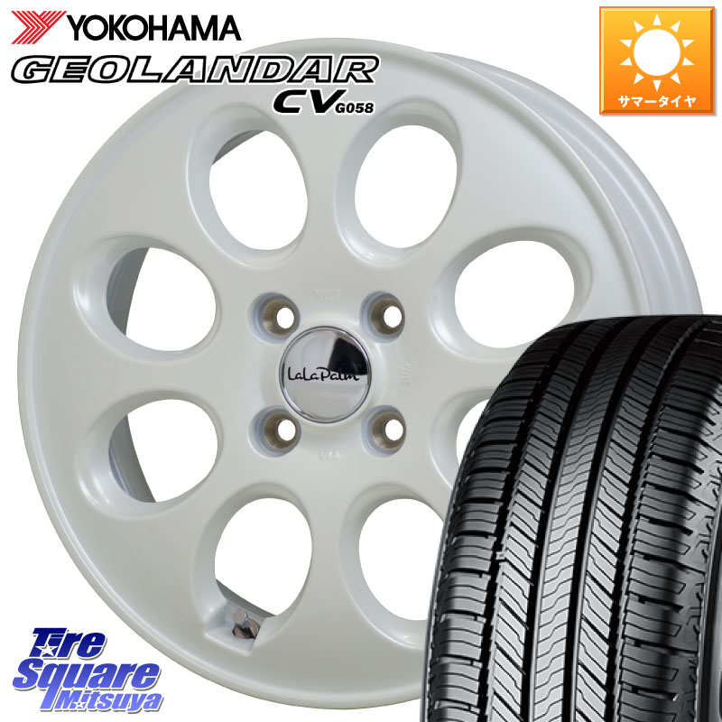 HotStuff ララパーム LaLa Palm Oval ホイール 15 X 4.5J +45 4穴 100 YOKOHAMA R5716 GEOLANDAR CV G058 ヨコハマ 165/60R15 デリカミニ4WD キャスト[アクティバ] ハスラー ピクシスジョイ[Cグレード] ハイゼット アゲトラCustom車用※軽自動車専用ホイール※