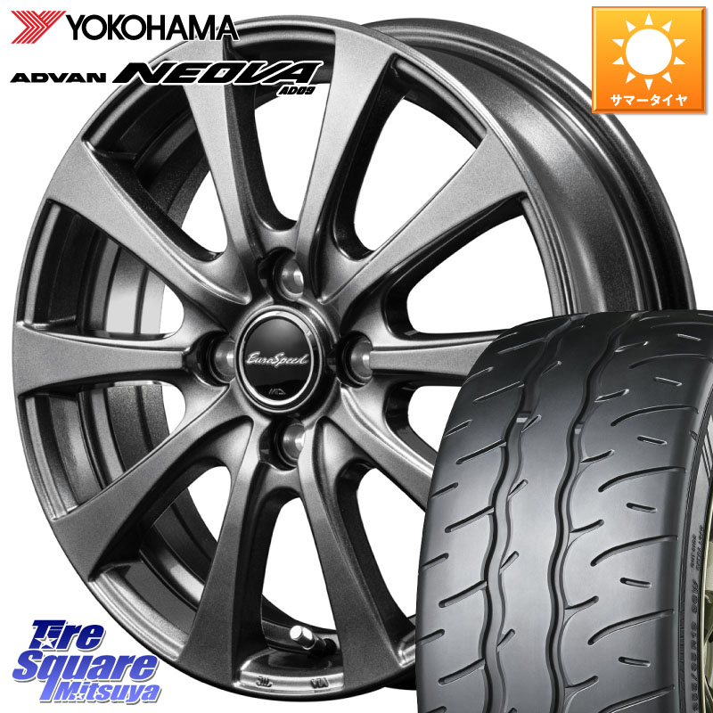 MANARAY MID EuroSpeed G10 ホイール 15インチ 15 X 5.5J +50 4穴 100 YOKOHAMA R7882 ADVAN NEOVA AD09 ネオバ ヨコハマ 185/55R15 K13マーチ