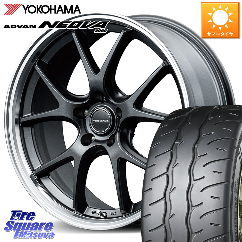 MANARAY MID VERTEC ONE EXE5 Vselection ホイール 18インチ 18 X 8.0J(VAB 6POT) +42 5穴 114.3 YOKOHAMA R7901 ADVAN NEOVA AD09 ネオバ ヨコハマ 245/40R18 WRX STI アプライドD-F(ブレンボ6POTキャリパー)対応