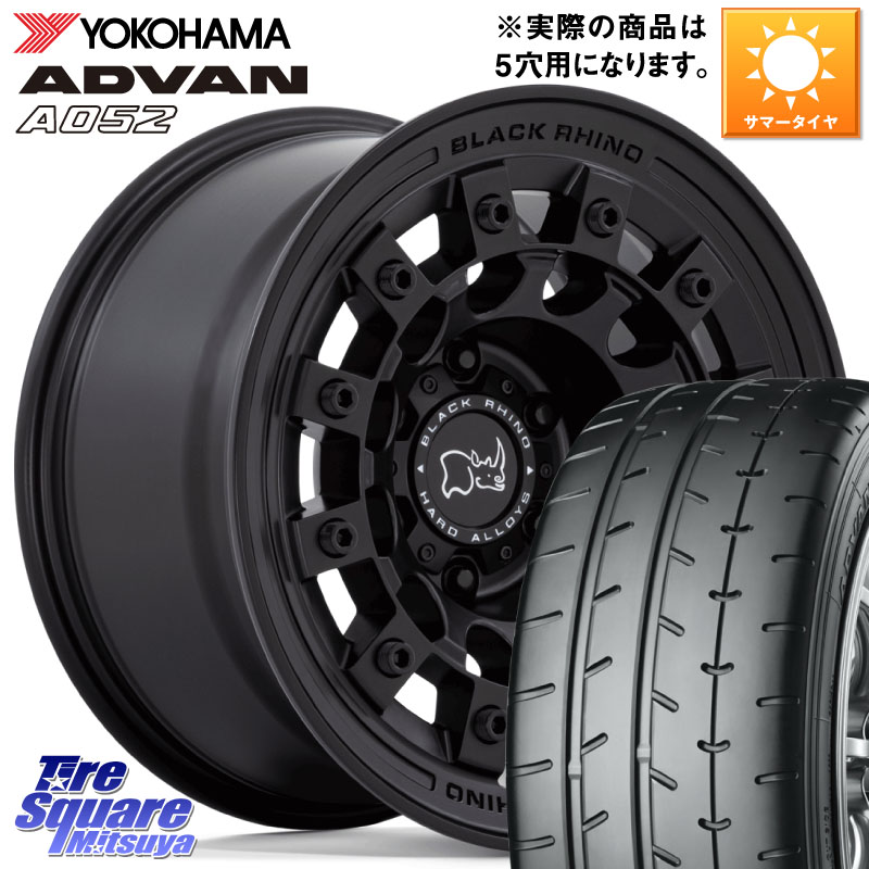 YOKOHAMA R4488 ADVAN A052 アドバン サマータイヤ ヨコハマ 215/40R17BLACK RHINO FUJI フジ MB ホイール 17インチ ブラックライノ 17X8.0J 38 5穴 114.3｜タイヤスクエアミツヤ