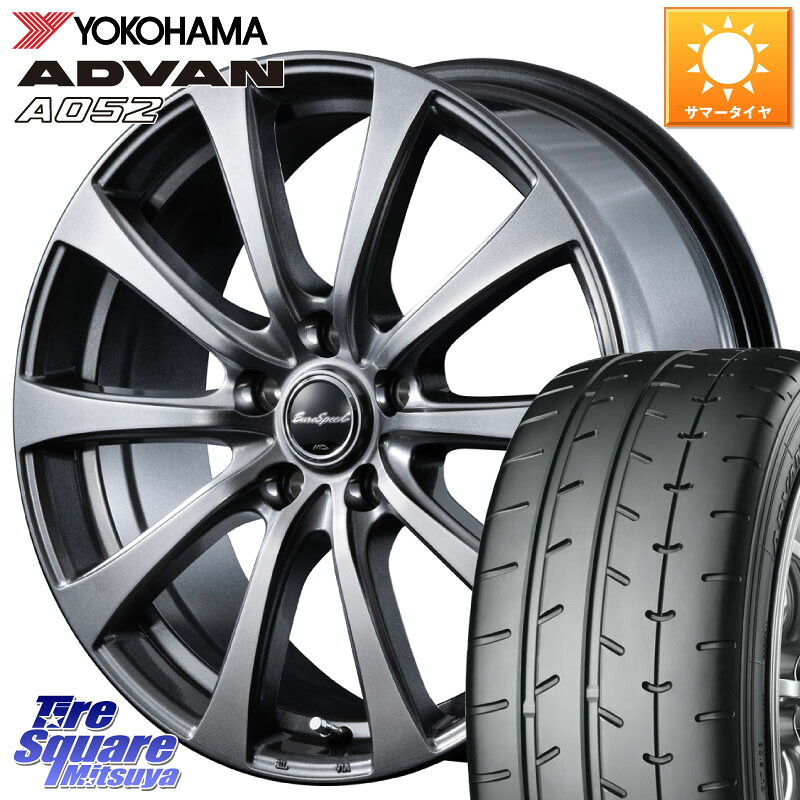 MANARAY MID EuroSpeed G10 ホイール 18インチ 18 X 7.5J +53 5穴 114.3 YOKOHAMA R4486 ADVAN A052 アドバン サマータイヤ ヨコハマ 235/45R18