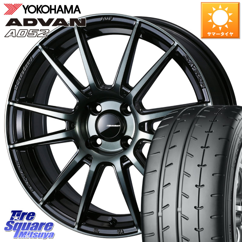 YOKOHAMA R4496 ADVAN A052 アドバン サマータイヤ ヨコハマ 195/55R15WEDS WedsSport SA-62R SA62R ウェッズ スポーツ ホイール 15インチ 15X6.0J 48 4穴 100|タイヤスクエアミツヤ