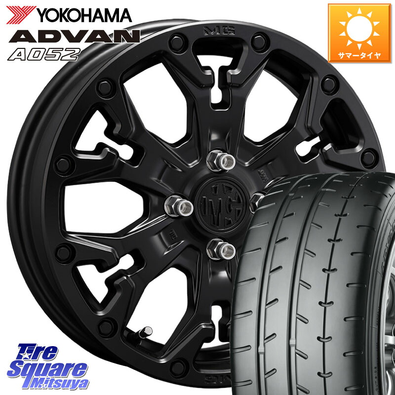 CRIMSON MG GOLEM Jr ホイール 16インチ 16 X 6.0J +38 4穴 100 YOKOHAMA R6121 ADVAN A052 アドバン サマータイヤ ヨコハマ 205/55R16 E13オーラ