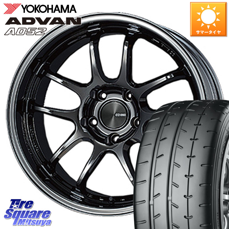 ENKEI エンケイ PerformanceLine PF01 EVO SBK ホイール 18 X 9.0J(VAB 4POT) +45 5穴 114.3 YOKOHAMA R4292 ADVAN A052 アドバン ヨコハマ 245/40R18
