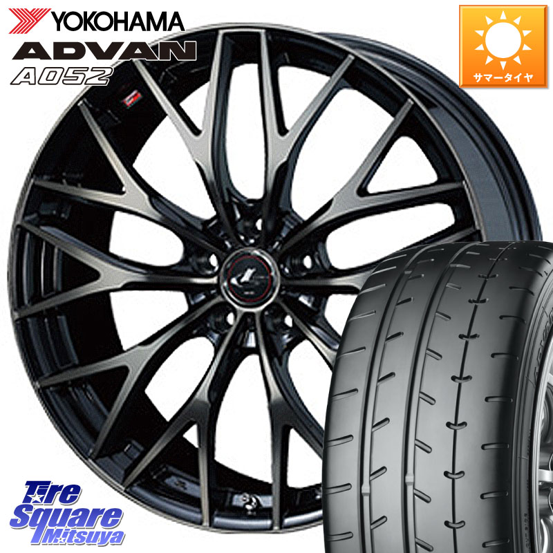 WEDS 37441 レオニス MX ウェッズ Leonis ホイール 18インチ 18 X 8.0J +42 5穴 114.3 YOKOHAMA R4293 ADVAN A052 アドバン ヨコハマ 235/40R18