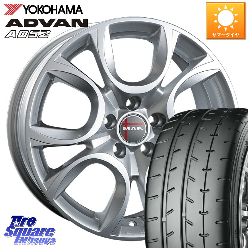 阿部商会 MAK TORINO(トリノ) ホイール 17インチ 17 X 7.5J(ALFAROMEO JULIETA 940) +41 5穴 110 YOKOHAMA R4297 ADVAN A052 アドバン ヨコハマ 225/45R17 アルファロメオ ジュリエッタ