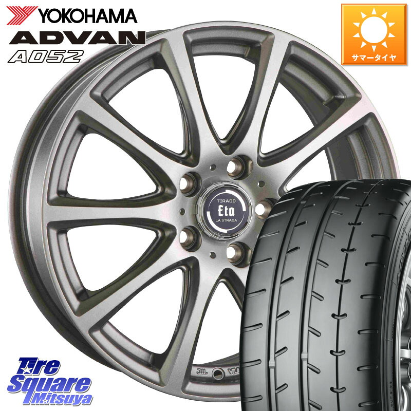 阿部商会 ティラード イータ 18 X 7.5J +38 5穴 114.3 YOKOHAMA R4486 ADVAN A052 アドバン サマータイヤ ヨコハマ 235/45R18 CY2アコード 70系カムリ