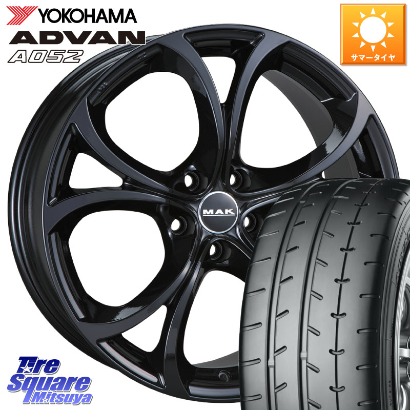 阿部商会 MAK LARIO ホイール19インチ 19 X 8.5J(ALFAROMEO JULIA 952) +35 5穴 110 YOKOHAMA R4965 ADVAN A052 アドバン サマータイヤ ヨコハマ 245/35R19 アルファロメオ ジュリア