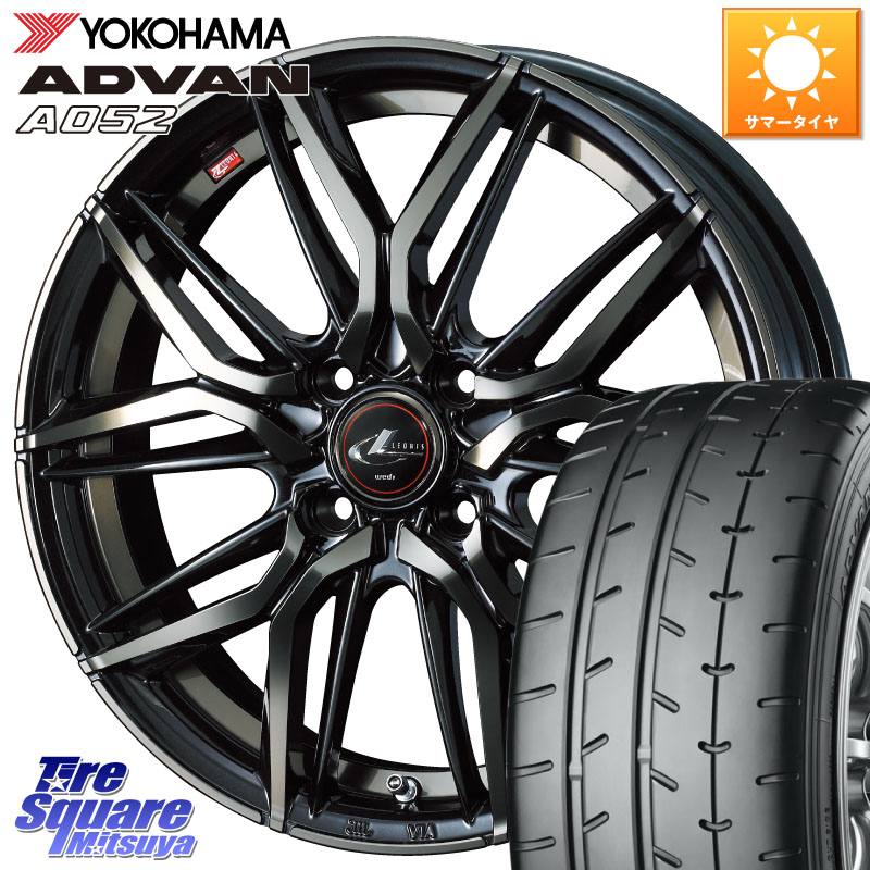 YOKOHAMA R4489 ADVAN A052 アドバン サマータイヤ ヨコハマ 205/40R17WEDS 40802 レオニス LEONIS LM PBMCTI 17インチ 17X6.5J 50 4穴 100 シャトル｜タイヤスクエアミツヤ 155,185円