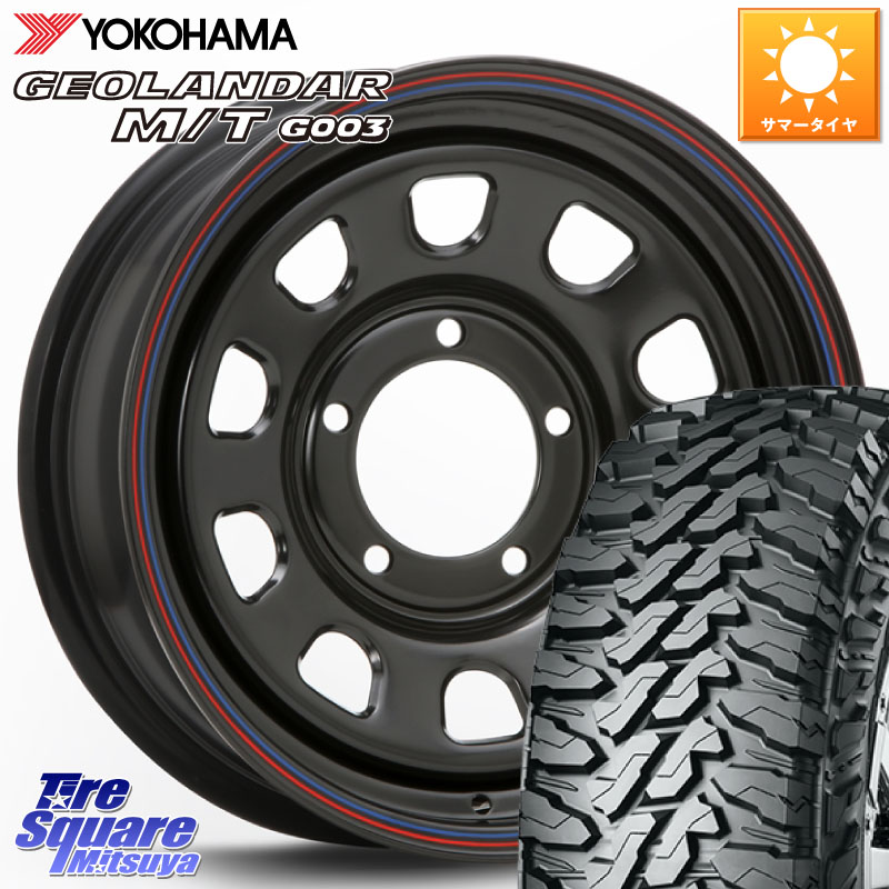 YOKOHAMA E4728 GEOLANDAR MT G003 M/T ブラックレター ヨコハマ 185/85R16MLJ デイトナ SS DAYTONA ホイール 16インチ 16X6.0J 0 5穴 139.7 ジムニー専用(要オーバーフェンダー等) AZオフロード カスタムサイズ｜タイヤスクエアミツヤ 105,800円