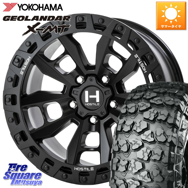 YOKOHAMA E4737 GEOLANDAR X-MT G005 35X12.5R17 ヨコハマ 35X/12.50R17HOSTILE H130 CRANDON クランドン ASP ホイール 17インチ 17X9.0J 0 5穴 127 クライスラー ジープ ラングラー JK系 クライスラー ジープ ラングラー JL系｜タイヤスクエアミツヤ