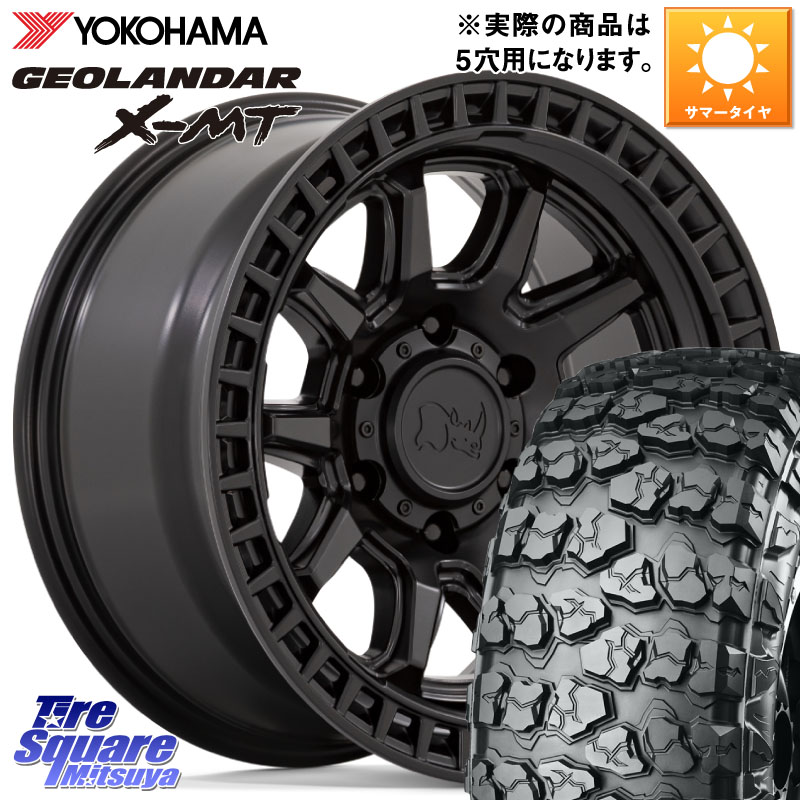 BLACK RHINO CALICO カリコ ホイール 17インチ ブラックライノ 17 X 8.5J +0 5穴 127 YOKOHAMA E4737 GEOLANDAR X-MT G005 35X12.5R17 ヨコハマ 35X/12.50R17 クライスラー ジープ ラングラー JK系 クライスラー ジープ ラングラー JL系