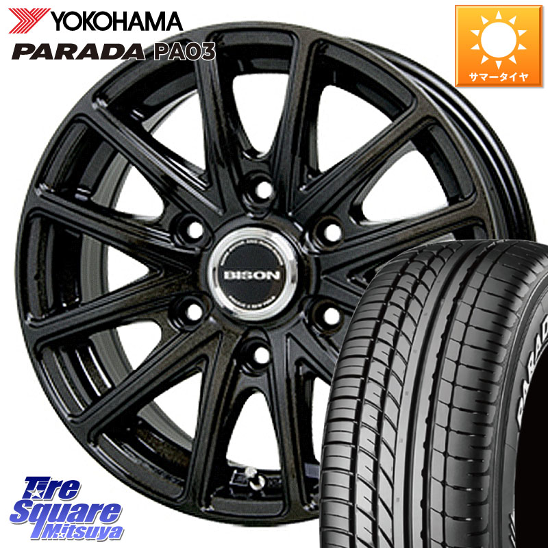 HotStuff BISON バイソン BN-01 BN01 ホイール 15インチ 15 X 6.0J +44 6穴 139.7 YOKOHAMA E4748 PARADA PA03 ホワイトレター ヨコハマ 215/70R15 109*107 NV350キャラバン