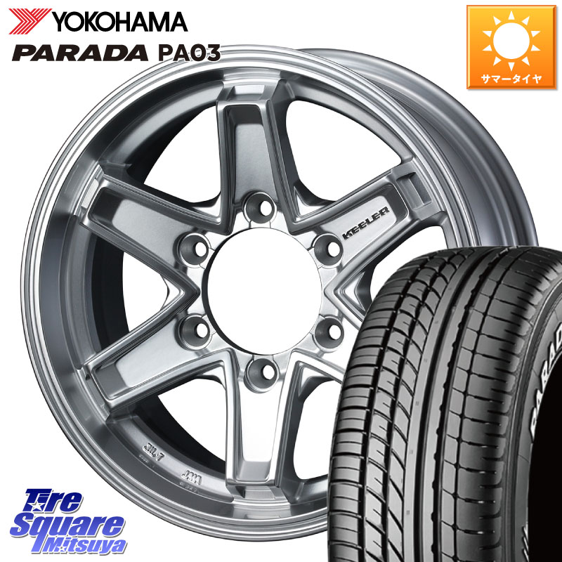 WEDS KEELER TACTICS シルバー ホイール 4本 15インチ キーラー タクティクス 15 X 5.5J +42 6穴 139.7 YOKOHAMA E4748 PARADA PA03 ホワイトレター ヨコハマ 215/70R15 109*107 NV350キャラバン