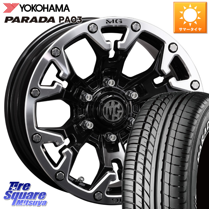 CRIMSON クリムソン GOLEM ゴーレム 17インチ 17 X 7.0J +38 6穴 139.7 YOKOHAMA E4501 PARADA PA03 ホワイトレター ヨコハマ 215/60R17 109*107