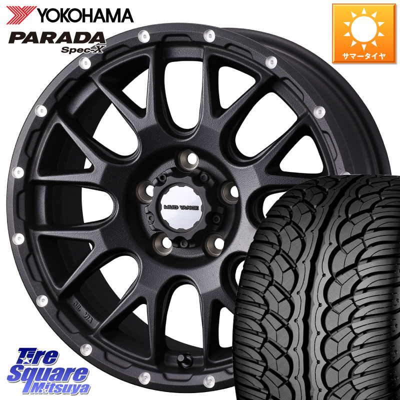 WEDS 41133 マッドヴァンス MUD VANCE 08 BK ホイール 18インチ 18 X 7.5J +35 5穴 114.3 YOKOHAMA F2318 PARADA Spec-X PA02 スペックX ヨコハマ 235/60R18 T33エクストレイル アウトランダーPHEV