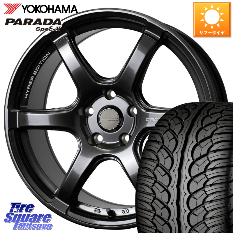 HotStuff クロススピード RS6 軽量ホイール 18インチ 18 X 7.5J +48 5穴 114.3 YOKOHAMA F2318 PARADA Spec-X PA02 スペックX ヨコハマ 235/60R18
