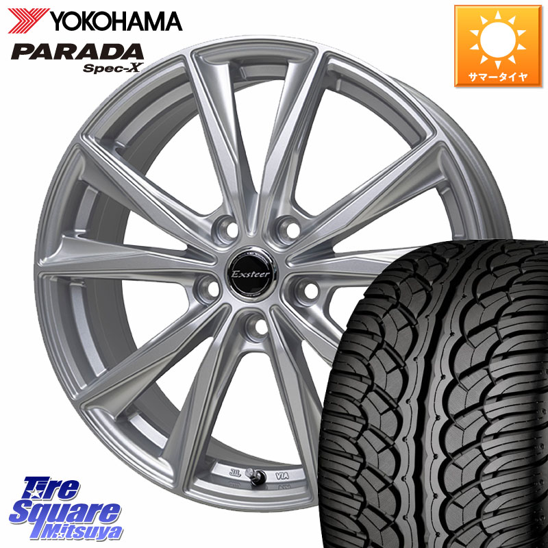 HotStuff Exsteer ST ホイール 18インチ エクシーダ 18 X 7.0J +38 5穴 114.3 YOKOHAMA F2318 PARADA Spec-X PA02 スペックX ヨコハマ 235/60R18 50系RAV4
