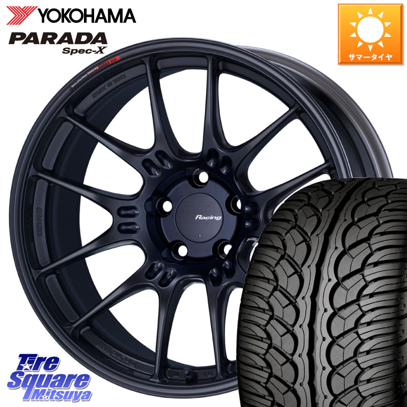 ENKEI エンケイ RACING GTC02 BK ホイール 18インチ 18 X 8.0J +35 5穴 114.3 YOKOHAMA F2318 PARADA Spec-X PA02 スペックX ヨコハマ 235/60R18 T33エクストレイル アウトランダーPHEV