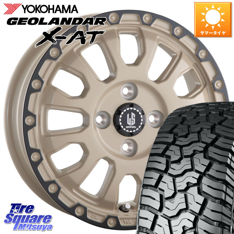阿部商会 LA STRADA AVENTURA アヴェンチュラ GAR 16インチ 16 X 6.0J +40 4穴 100 YOKOHAMA R8335 GEOLANDAR X-AT G016 ヨコハマ 185/60R16 アクアクロスオーバー FITクロスター