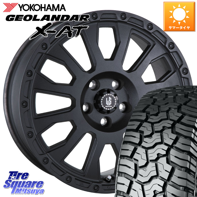 阿部商会 LA STRADA AVENTURA アヴェンチュラ BK 17インチ 17 X 7.0J +38 5穴 114.3 YOKOHAMA E5795 GEOLANDAR X-AT G016 ヨコハマ 235/65R17 50系RAV4