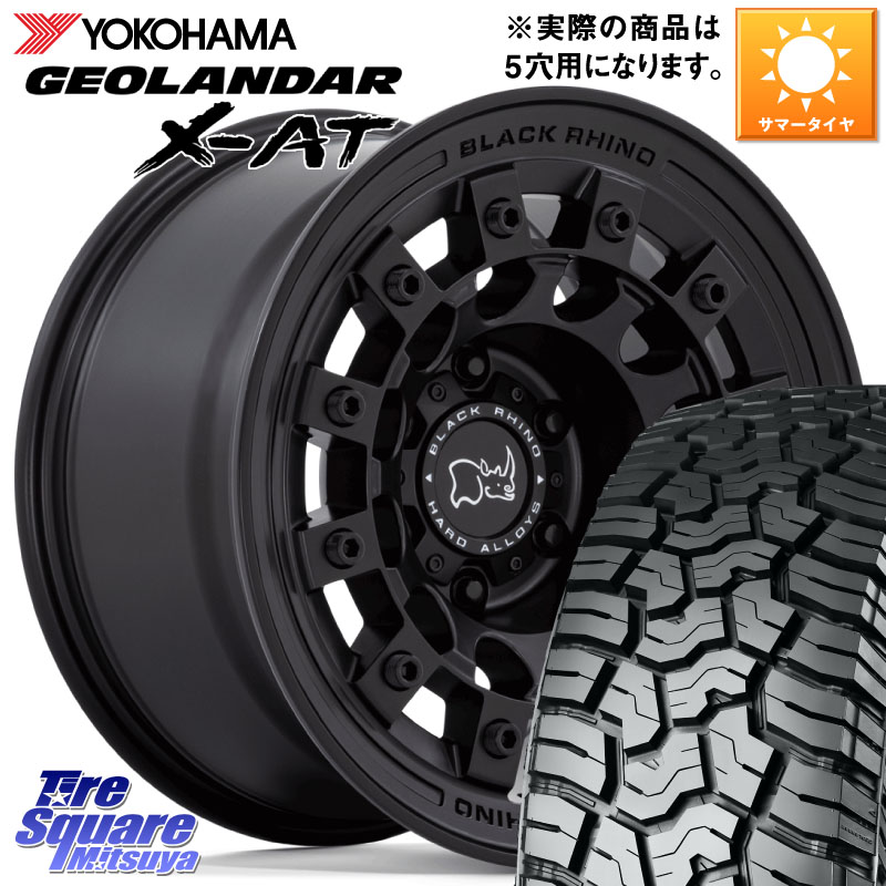 BLACK RHINO FUJI フジ MB ホイール 17インチ ブラックライノ 17 X 8.0J +38 5穴 127 YOKOHAMA E5479 GEOLANDAR X-AT G016 アウトラインホワイトレター ヨコハマ 255/75R17 クライスラー ジープ ラングラー JK系 クライスラー ジープ ラングラー JL系