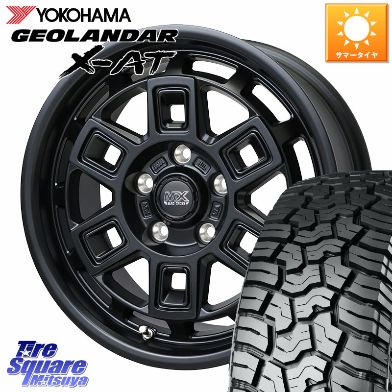 HotStuff MAD CROSS AEVER マッドクロス アイヴァー ホイール 16インチ 16 X 7.0J +38 5穴 114.3 YOKOHAMA E5168 GEOLANDAR X-AT G016 ブラックレター ヨコハマ 235/70R16