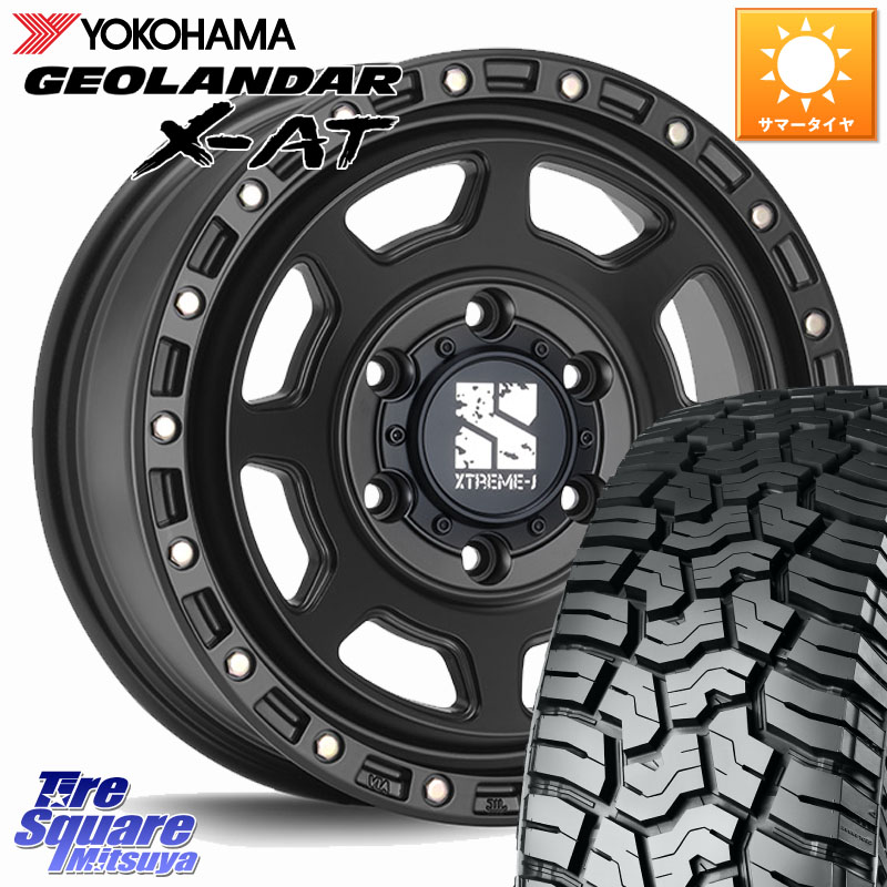 MLJ XJ07 XTREME-J BK ホイール 16インチ 16 X 6.5J +38 6穴 139.7 YOKOHAMA E5592 GEOLANDAR X-AT G016 在庫予定品● アウトラインホワイトレター ヨコハマ 109/107 【欠品次回5月以降】 215/65R16 109*107 200系ハイエース