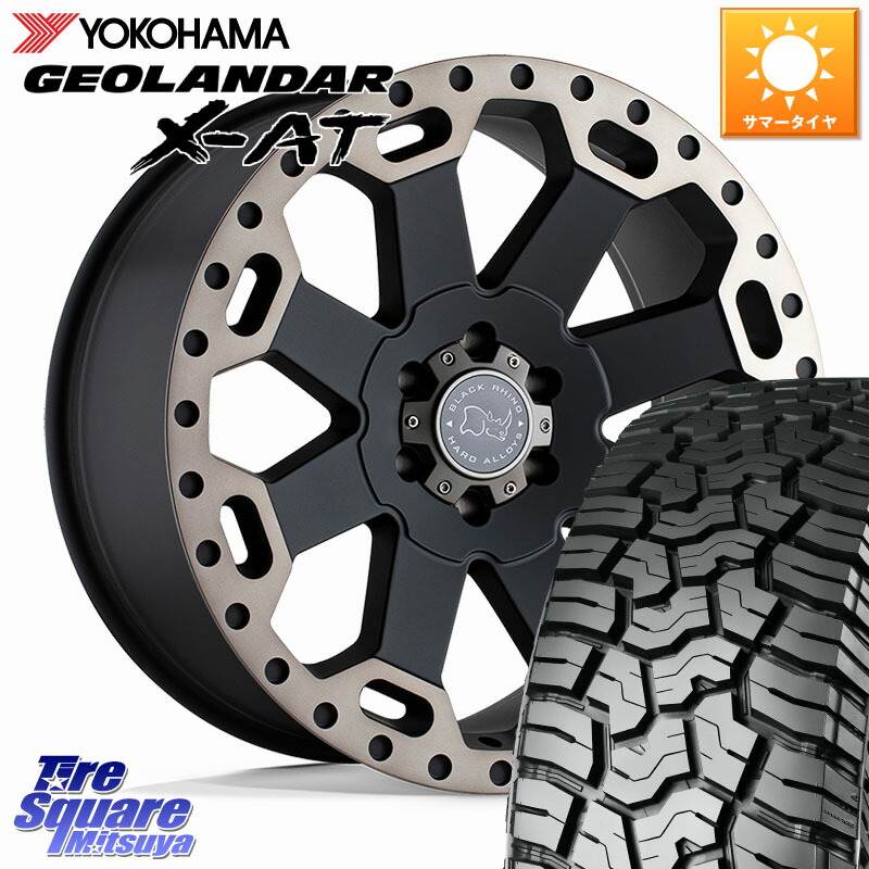 BLACK RHINO WARLORD ウォーロード ホイール 18インチ ブラックライノ 18 X 8.0J +35 6穴 139.7 YOKOHAMA R8632 GEOLANDAR X-AT G016 ヨコハマ 265/60R18 トライトンGSR
