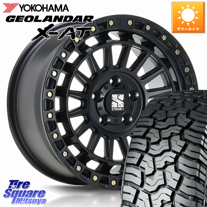 MLJ XJ08 XTREME-J ホイール 18インチ 18 X 8.0J +45 5穴 127 YOKOHAMA E5253 GEOLANDAR X-AT G016 ヨコハマ 275/65R18 クライスラー ジープ ラングラー JK系 クライスラー ジープ ラングラー JL系