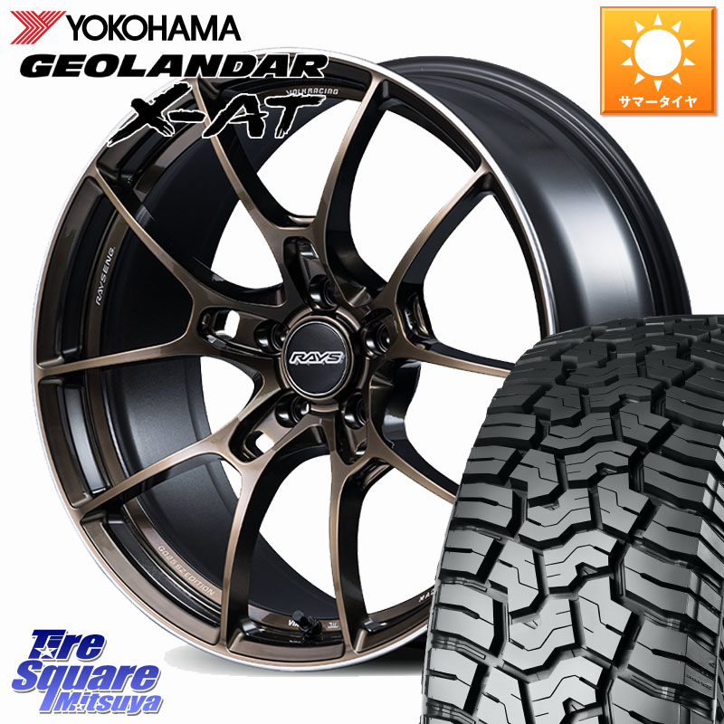 RAYS 【欠品次回9~10月】 G025 SZ EDITION VOLK RACING 鍛造 ホイール 18インチ 18 X 8.5J(M14B) +44 5穴 114.3 YOKOHAMA E5719 GEOLANDAR X-AT G016 アウトラインホワイトレター ヨコハマ 235/60R18 スバル ソルテラ